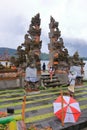 Bali, Indonesia - February 02 2024: people visit the Pura Ulun Danu Beratan Bratan temple