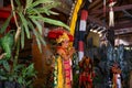 Bali - Indonesia - 10.22.2015: A female indonesian stage actress performing in colorful traditional clothes