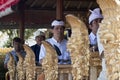 BALI, INDONESIA-JUL 6TH: A Gamelan(musical ensemble) plays during the Galungan festival on July 6th 2011 which is held in