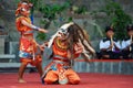 Dancer in traditional Balinese mask of demon Rangda