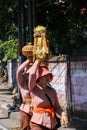 A middle-aged women during traditional funeral ceremony.