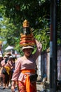 A middle-aged women during traditional funeral ceremony.