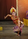 BALI, INDONESIA - 6 JUNE 2018: Pendet Traditional Balinese Dance Royalty Free Stock Photo