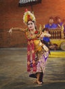 BALI, INDONESIA - 6 JUNE 2018: Pendet Traditional Balinese Dance Royalty Free Stock Photo