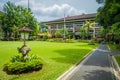 BALI, INDONESIA - MARCH 08, 2017: Beautiful governor building with garden in Denpasar CIty in Bali, Indonesia