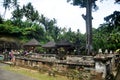 Interior design and decoration gardening of Goa Gajah temple or Elephant Cave for travelers people travel visit respect at Ubud