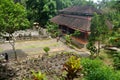 Interior design and decoration gardening of Goa Gajah temple or Elephant Cave for travelers people travel visit respect at Ubud