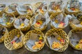 BALI, INDONESIA - MARCH 08, 2017: Prepared dough for chapati on Manmandir ghat on the banks of the holy river Ganges in