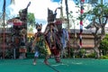 BALI, INDONESIA - MAY 5, 2017: Barong dance on Bali, Indonesia. Barong is a religious dance in Bali based on the great Royalty Free Stock Photo