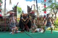 BALI, INDONESIA - MAY 5, 2017: Barong dance on Bali, Indonesia. Barong is a religious dance in Bali based on the great Royalty Free Stock Photo