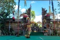 BALI, INDONESIA - MAY 5, 2017: Barong dance on Bali, Indonesia. Barong is a religious dance in Bali based on the great Royalty Free Stock Photo