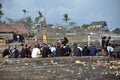 Funeral procession on Sanur beach on Bali