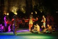 Bali, Indonesia, November 5th 2019 : Traditional Balinese Kecak Dance at Garuda Wisnu Kencana (GWK) Cultural Park.