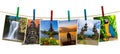 Bali Indonesia travel images my photos on clothespins Royalty Free Stock Photo