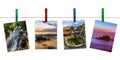 Bali Indonesia travel images my photos on clothespins Royalty Free Stock Photo