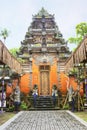 Bali. Indonesia. Ubud. Puri Saren Royal Palace. Gate. Royalty Free Stock Photo