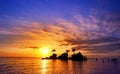 Bali island in Indonesia at sunset with beautiful sky