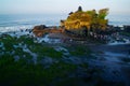 BALI Landmark Tanah Lot temple in sunset. Bali island, indonesia Royalty Free Stock Photo