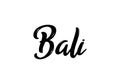 Bali Lettering. Handwritten Country name.