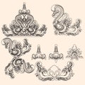 Bali line art ornament vector design with classic taste