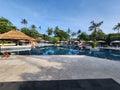 Bali Nusadua beach hotel in the morning Royalty Free Stock Photo