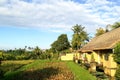 Bali resort hotel villa with rice fields view Royalty Free Stock Photo