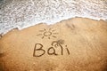 Bali on the sand Royalty Free Stock Photo