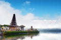 Bali temple in Indonesia. Ulun Danu famous travel landmark Royalty Free Stock Photo