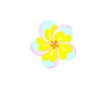 Bali traditional flower plumeria vector illustration