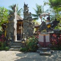 Bali traditional temple exterior enter