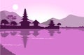 Bali flat design vector illuatration