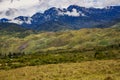 The Baliem Valley is a high mountain valley at the foot of the mountain Trikora Crest Royalty Free Stock Photo