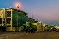 Balikpapan / Indonesia - 9/27/2018: The activity in the airport at dawn / dusk;