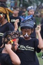 Balines boys in action at New Years Nyepi festival, Bali Royalty Free Stock Photo