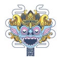 Balinese barong vector illustration design