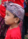 Portrait of a Balinese boy at New Years Eve festival, Bali, Indonesia Royalty Free Stock Photo