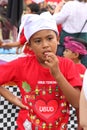 Portret of a Balinese boy at a Nyepi festival,Bali, Indonesia Royalty Free Stock Photo