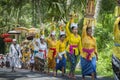 Balinese Ceremonial Procession Royalty Free Stock Photo