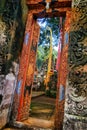 Balinese cultural style carving at the entrance to Kehen Temple, Bangli