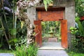 Balinese door with old wood