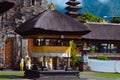 Balinese Ethnic Buildings Of Ulun Danu Beratan Hindu Temple By The Mountain Lake