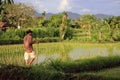 Balinese farmer with sickle