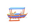 Balinese fishing boat vector illustration