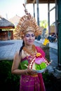 Balinese girl posing for turists