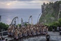 Balinese Kecak dance at Uluwatu temple, Bali Royalty Free Stock Photo