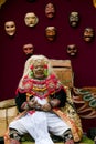 A Balinese mask dancer after performance