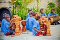 Balinese men play local musical for the show