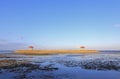 Balinese Pagodas on Karang beach at Sanur Royalty Free Stock Photo