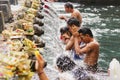 Balinese at Tirta Empul Water Temple, Bali Royalty Free Stock Photo