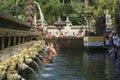 Balinese people praying at Pura